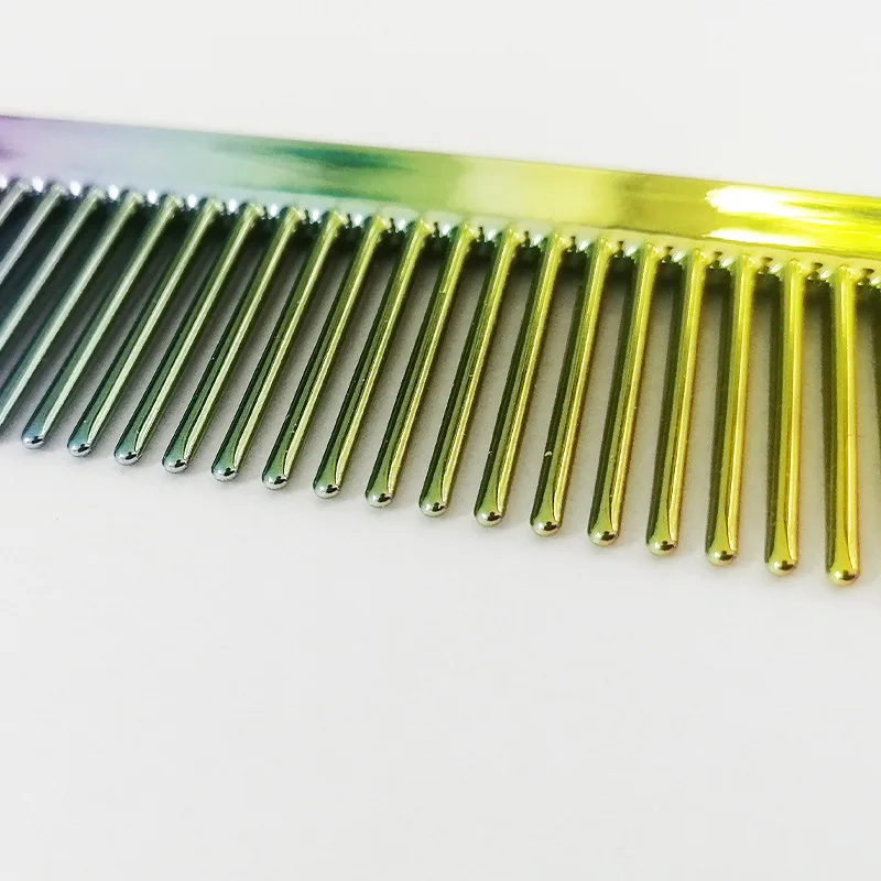 Electroplating Haircut Hairdressing Comb Colorful Rainbow Comb Portable Barber Hairdressing Tool Men Hair Salon Combs Brushes