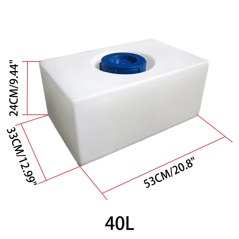 40L RV Water Storage Tank Food Grade PE Fresh Water Holding for Trailer Camper Boat Yacht  Camper Fresh Water Tank