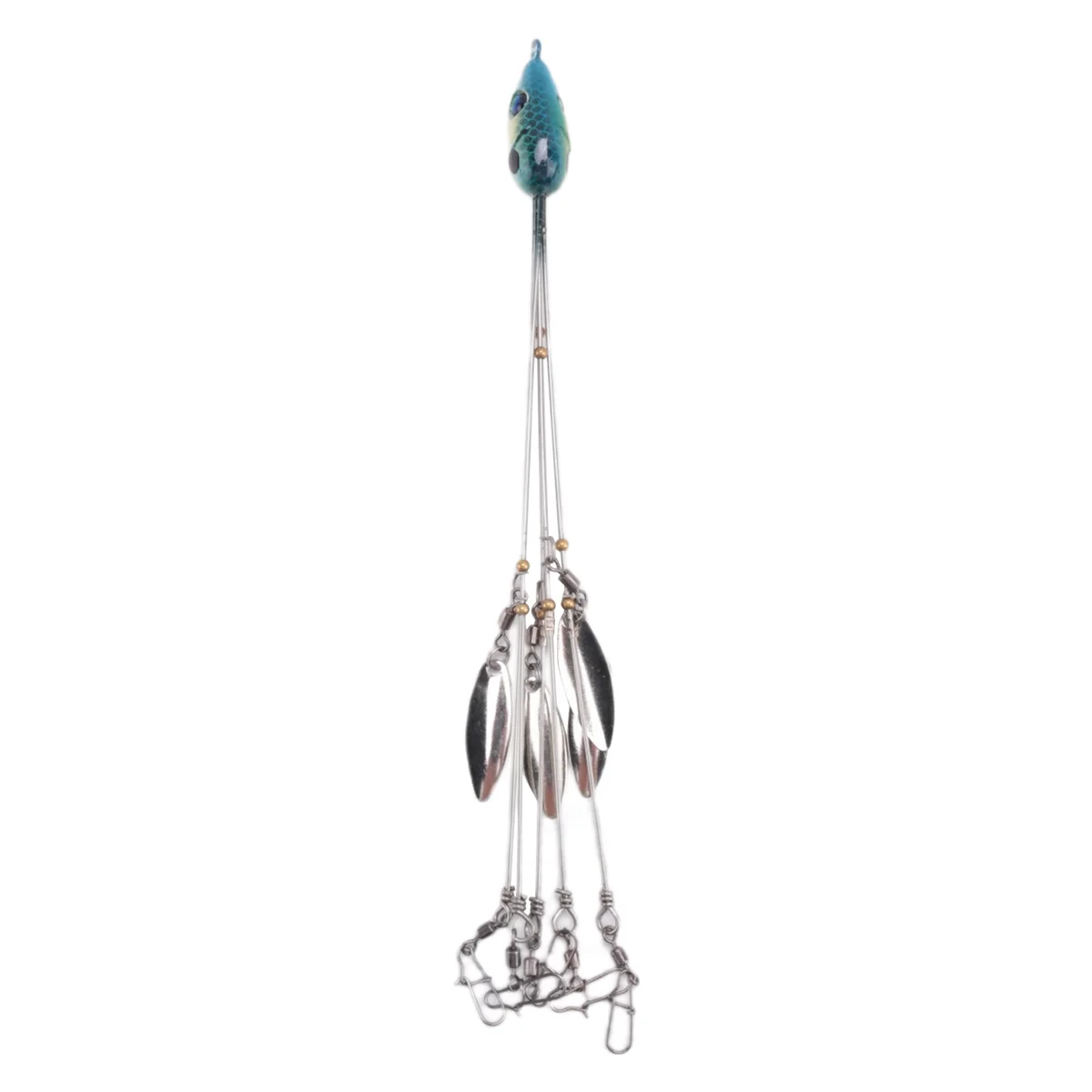 B14C Alabama Umbrella Rigs for Bass Stripers Fishing, Freshwater Fishing Swimbait Lures Rig Kit, Blue