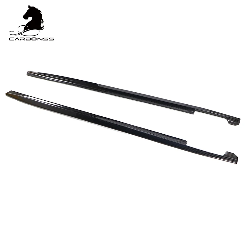 CMST نوع ألياف الكربون الجانب تنورة تمديد الشفاه سيارة الجانب تنورة لسيارة G20 #4