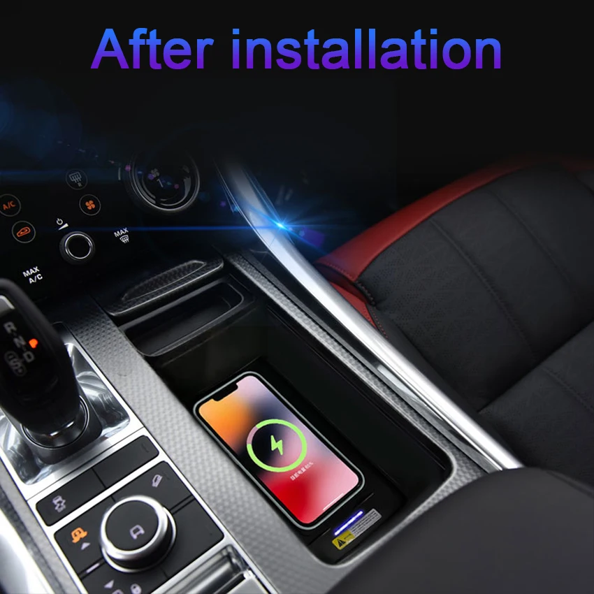 15W QI Car Wireless charger for cordless charging panel cup holder quick charge pad For Land Rover Ranger Rover Sport 2017~2022