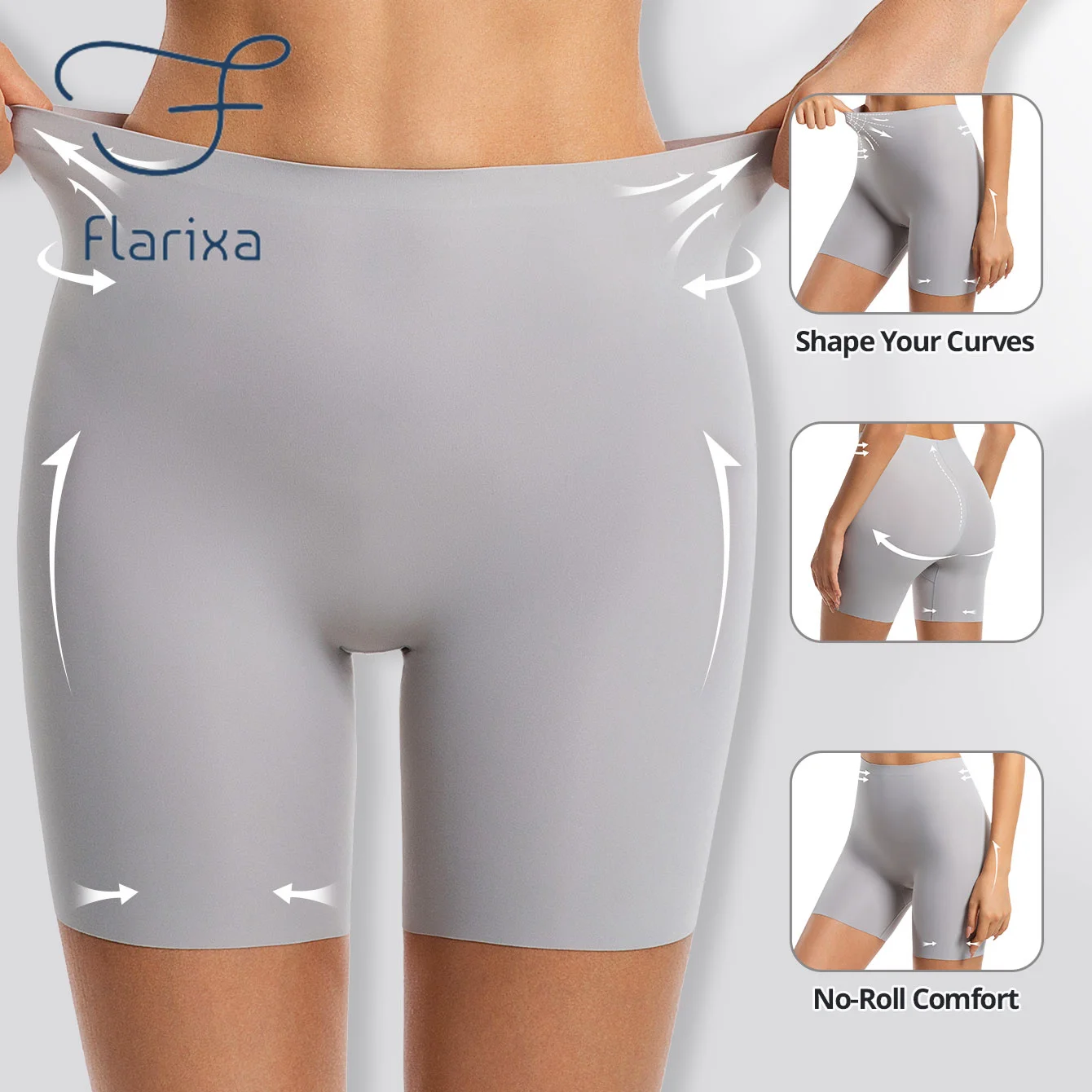 Flarixa Hohe Taille Frauen Lange Bein Gürtel Höschen Bequeme Nahtlose Lange Höschen Bauch Enge Nahtlose Shorts Höschen Shapewear