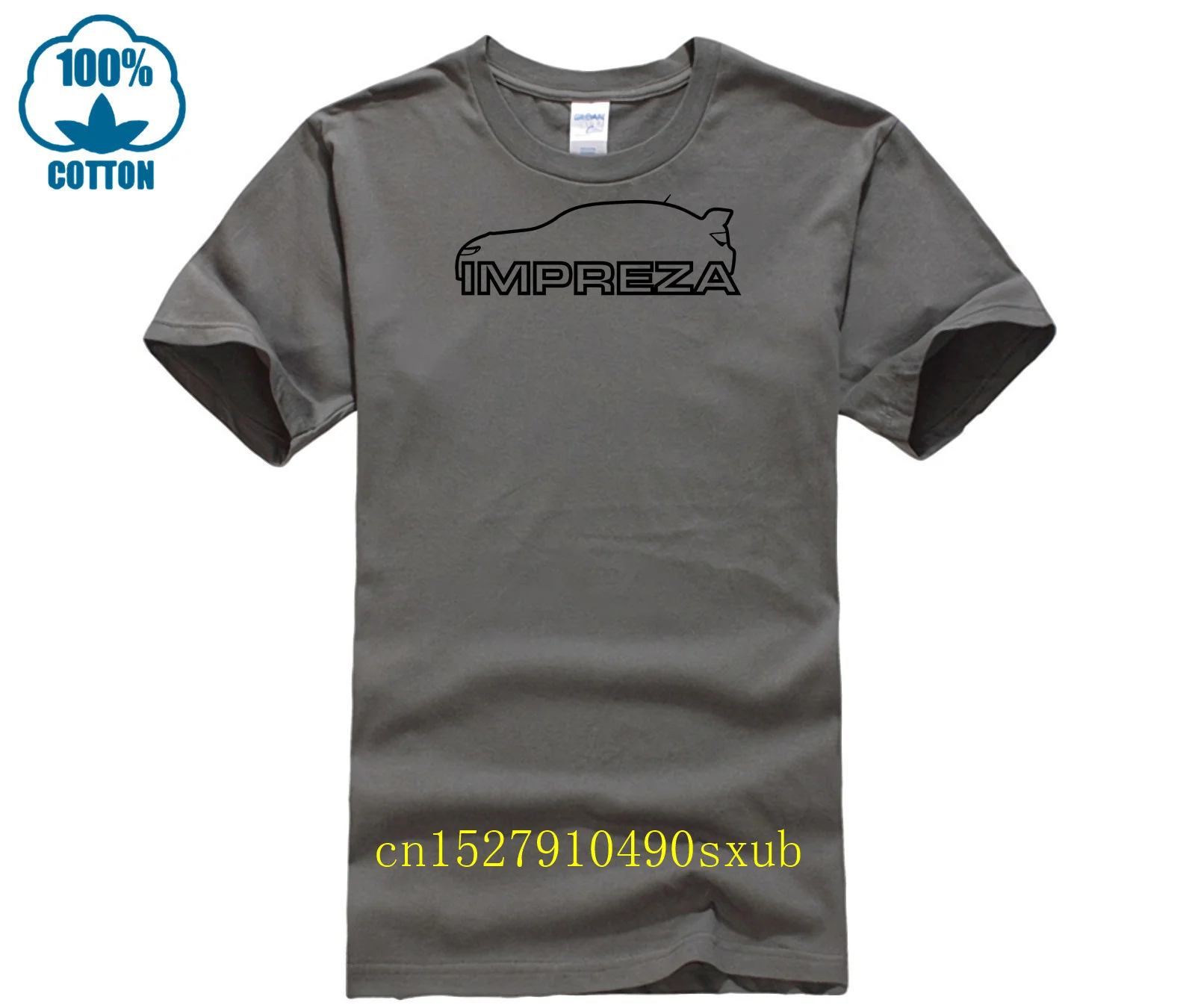 Subaru Impreza Car Outline big font T Shirt