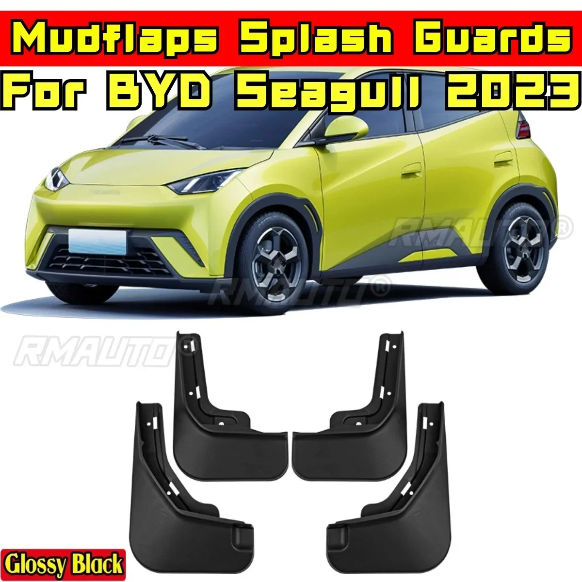 For BYD Seagull 2023 Body Kit Front Rear Mudflaps Splash Guards Front Rear Fender Mudguards Mudflaps Car Accessories