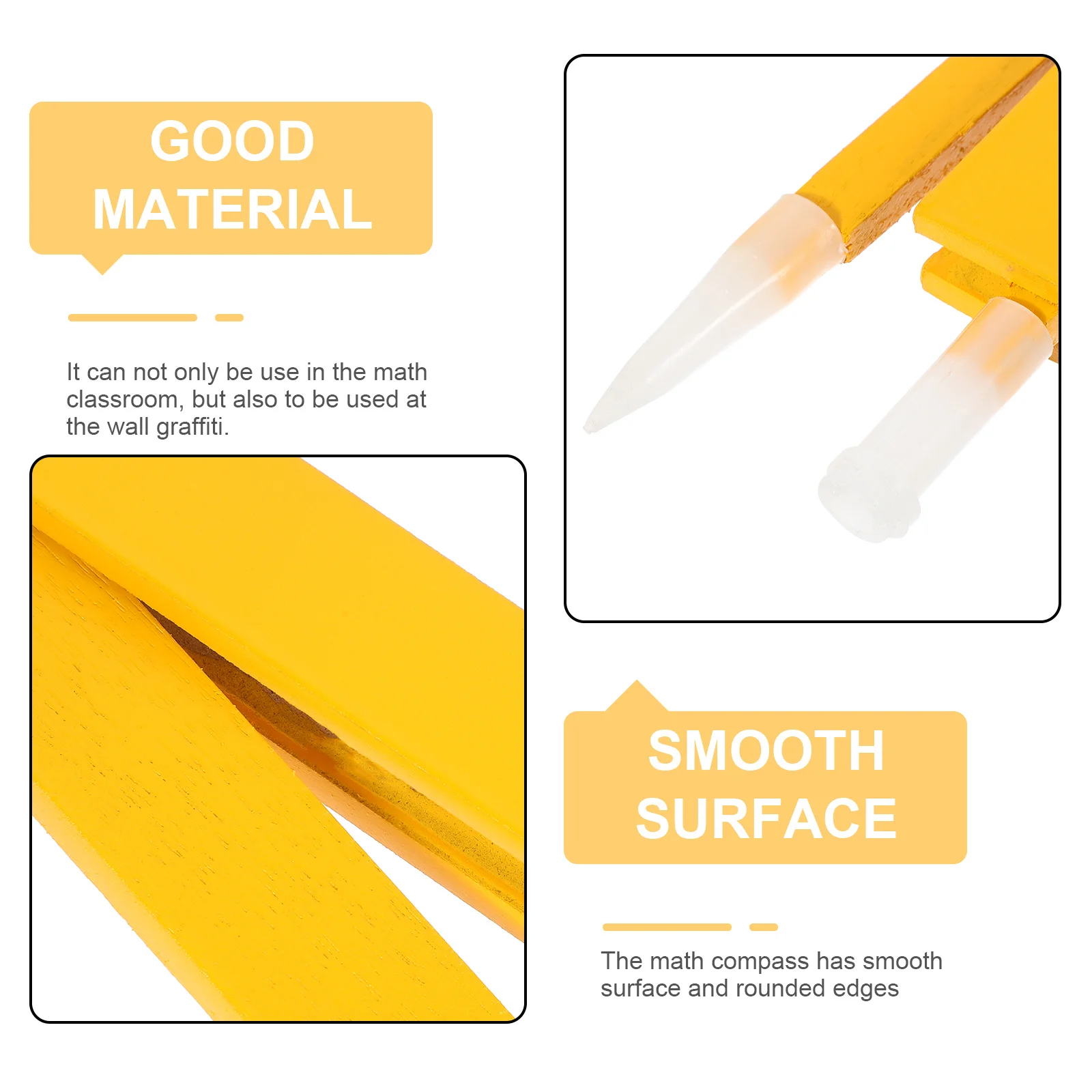 

Math Teaching Compass Blackboard Drawing Tool Large Plastic Protractor For School Classroom Geometry Practical Learning Aid