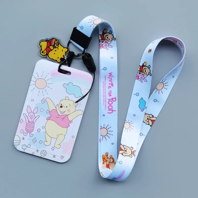 Disney Winnie De Poeh Cartoon Anime Harde Bus Push-on Kaartenset Warmteoverdracht Afdrukken Student Campus Touw Werkkaart Maaltijdkaarten