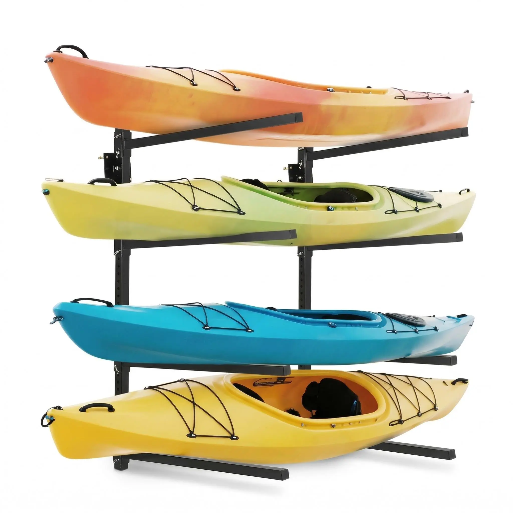 

Wall Mount Kayak Storage Rack, 400LBS Capacity Heavy Duty Surfboard Holder, 4 Layer Adjustable Paddleboard Holder