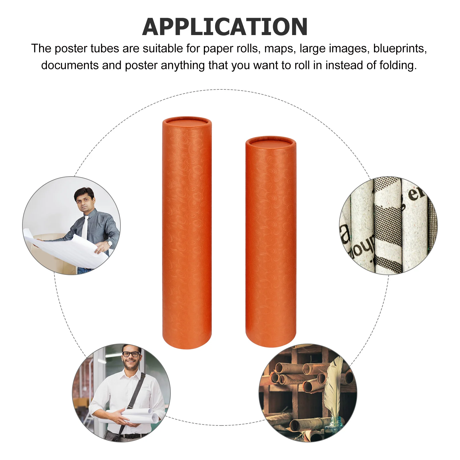 NOLITOY Painting Tube Paper Storage Box Cardboard Cylinder for Posters Art Craft Lightweight Shipping Organizer