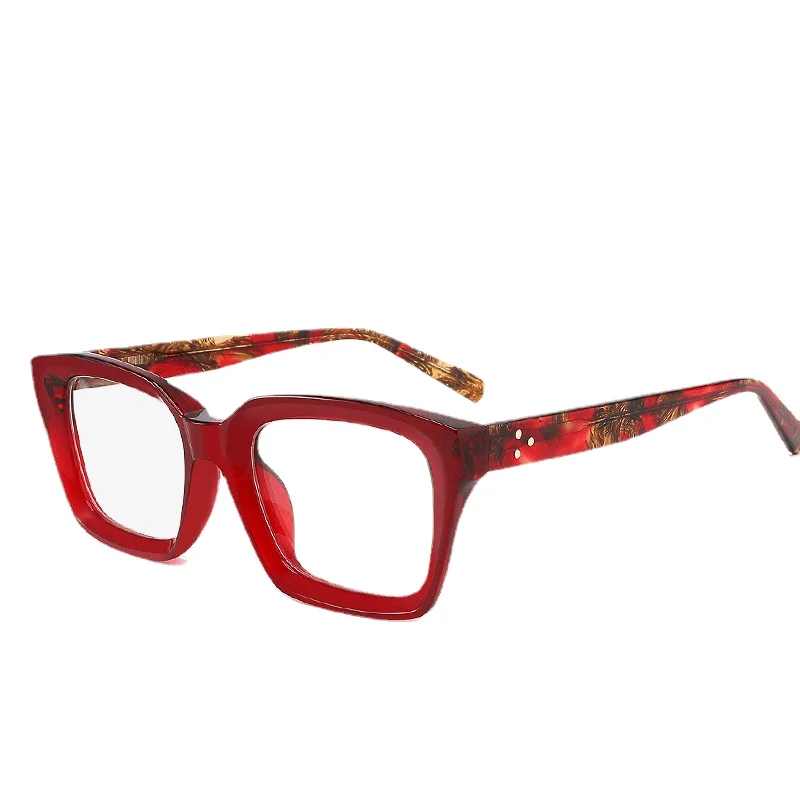 2022 Unisex อินเทรนด์สแควร์ขนาดใหญ่กรอบออกแบบสี Candy All-Match แผ่นดอกไม้ขาแบนกระจกแว่นตาใหญ่ shades Oculos
