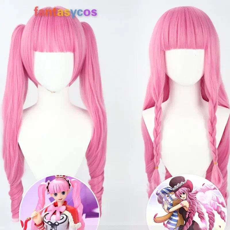 

Anime Perona Cosplay Wig 80cm Long Pink Curly Women Wigs Perona Wig for Halloween Costume Party Role Play + Wig Cap