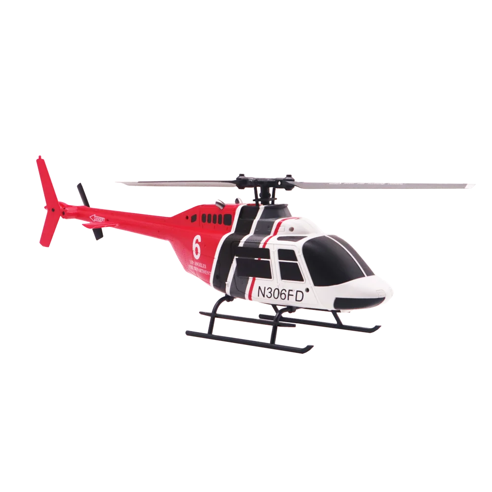 Remote control helicopter four channel single rotor helicopter simulation model toy Bell206 helicopter Bell