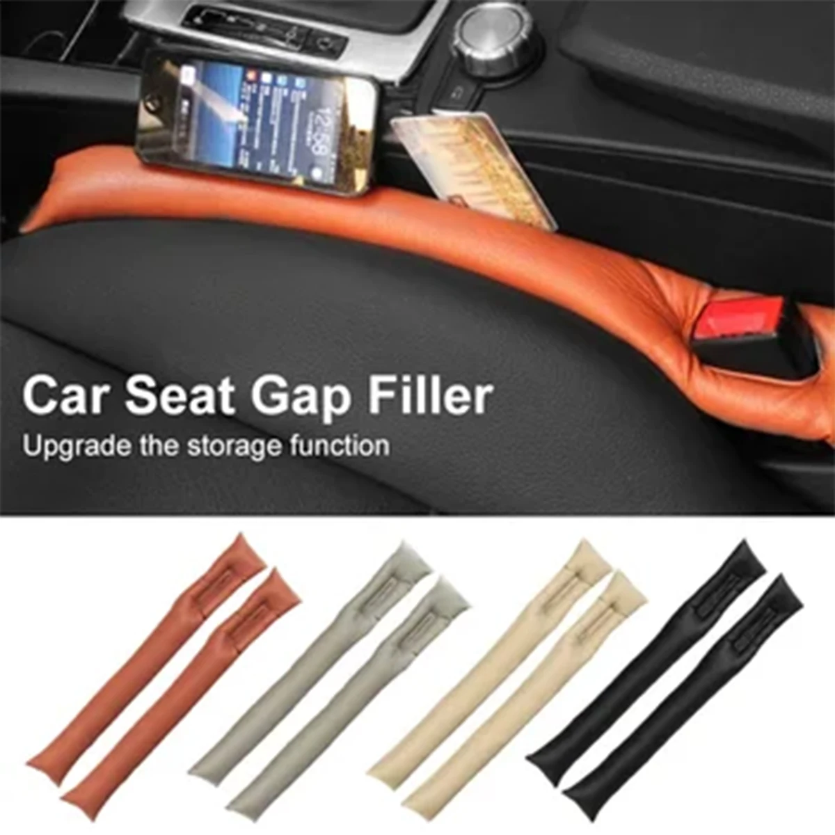 Car Gap Pillow PU Inner Leather Cushion Universal Seat Back The Gap Filler Motor Vehicles Faux Leather Vehicles General Purpose