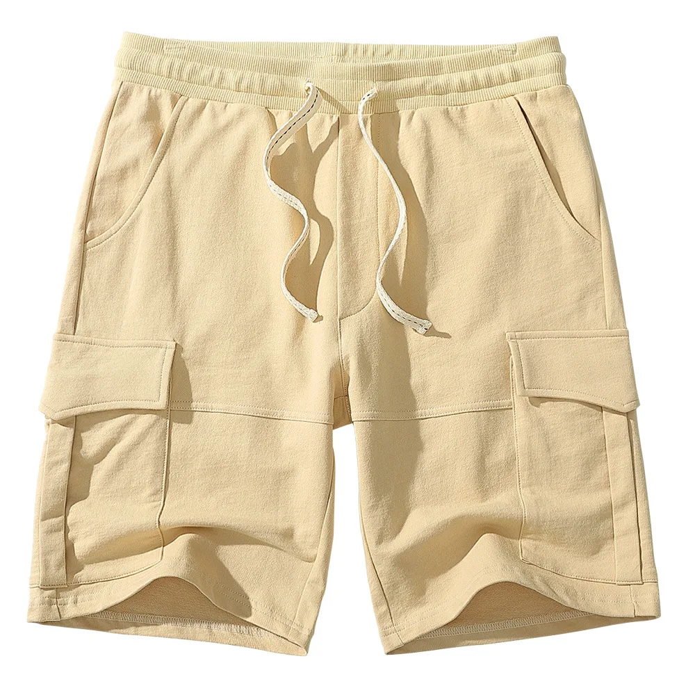 250g Heavyweight Good Quality Cargo Shorts Men Summer Fashion Elastic Waist Multi-pocket Outdoor Sport Casual Half Length Pants