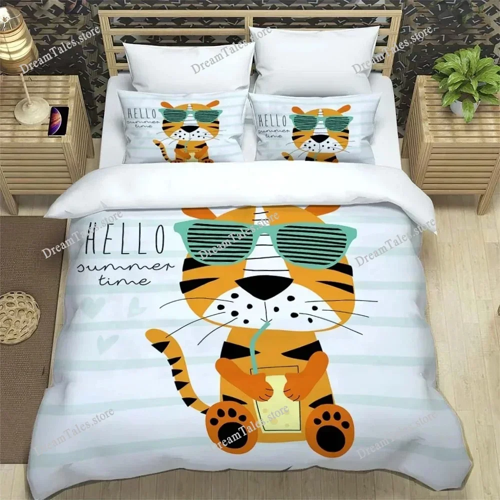 

Cartoon Cute Simple Pattern Soft and Comfortable Customizable Bedding Set for Boys Comforter Bedding Sets Complete Size741