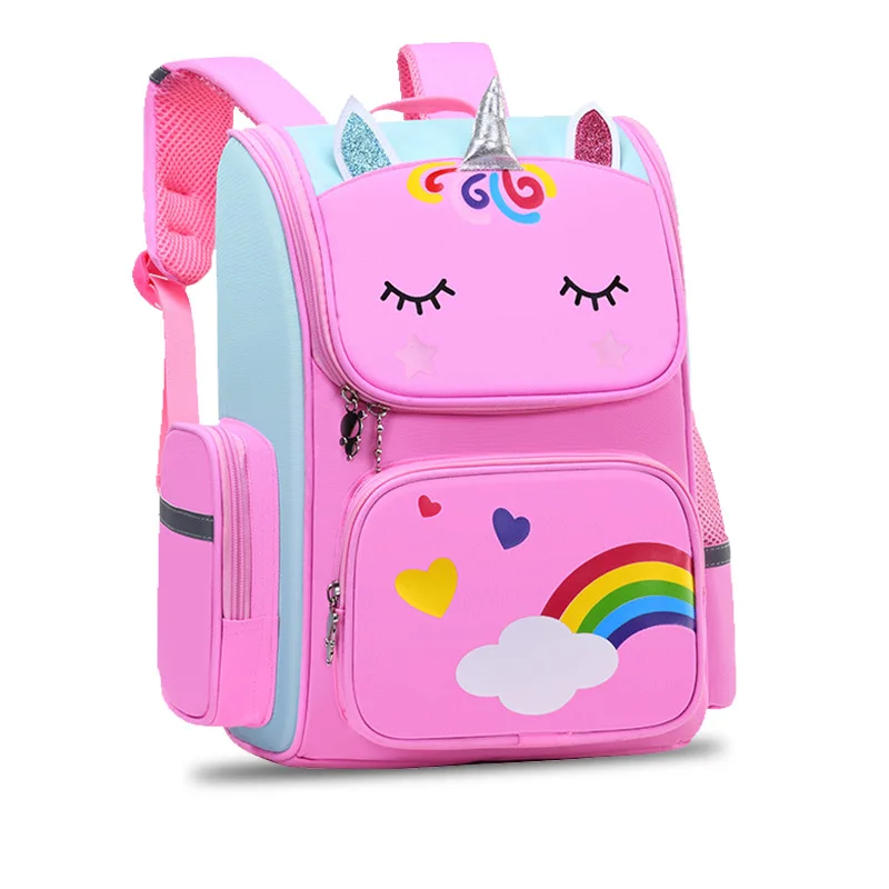 Primary School Students Backpack 3D Cartoon Children\'s Schoolbag New Kindergarten Bag for Girls Boy Cute Rainbow Mochila Escolar