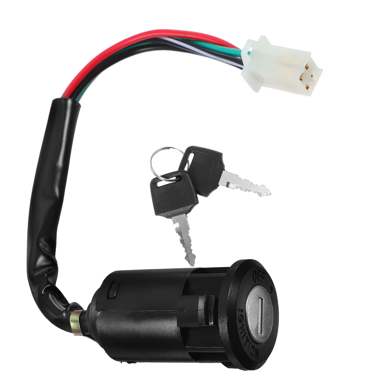 

Ignition Key Switch Universal Plastic Metal for ATV Scooter Tractor Motorcycle 50cc to 250cc Easy Install Reliable Durability