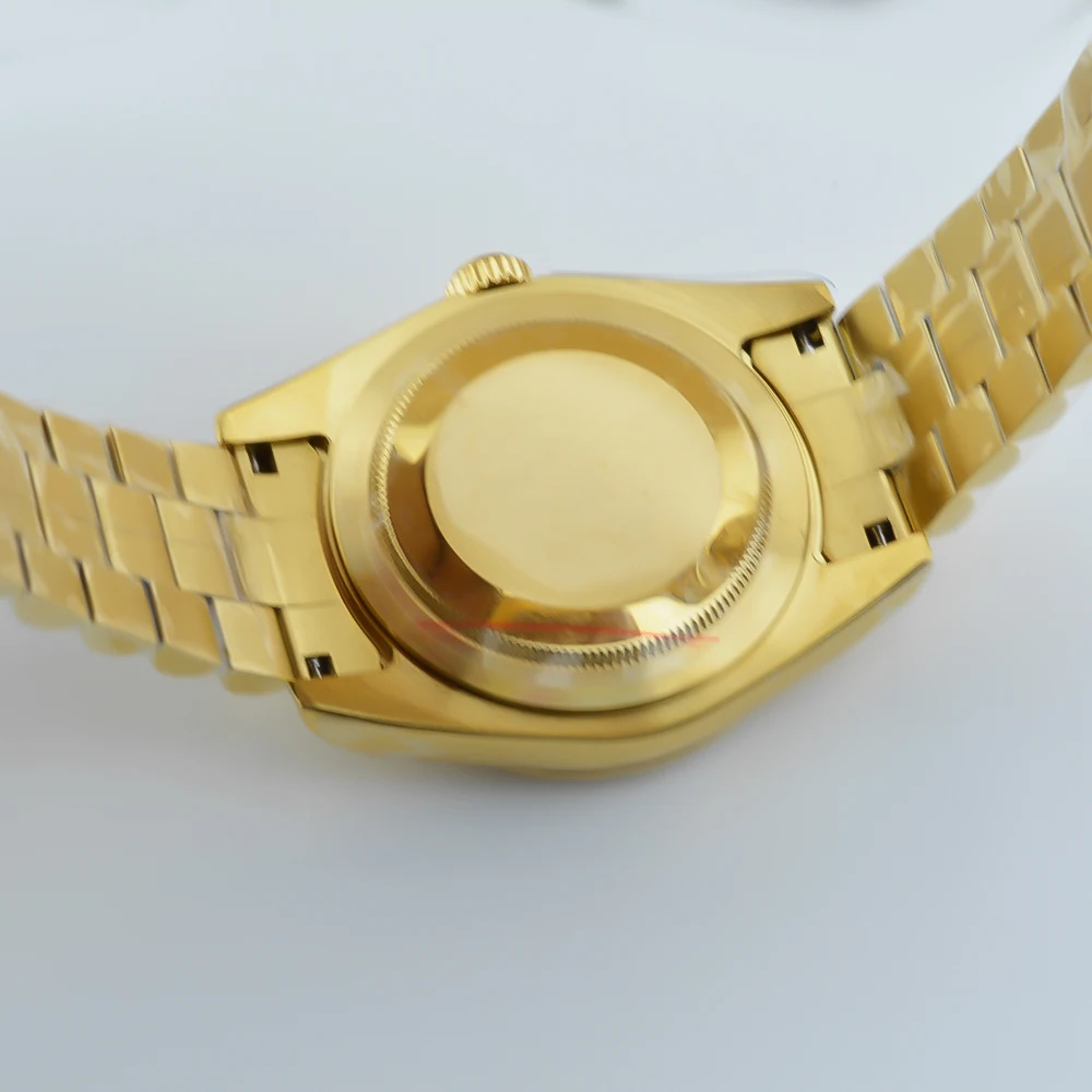 Neiton 36mm 39mm مناسبة لـ NH34، NH35، NH36، NH70 ETA2824 Edge Case مع سوار رئاسي كريستال زجاج الياقوت