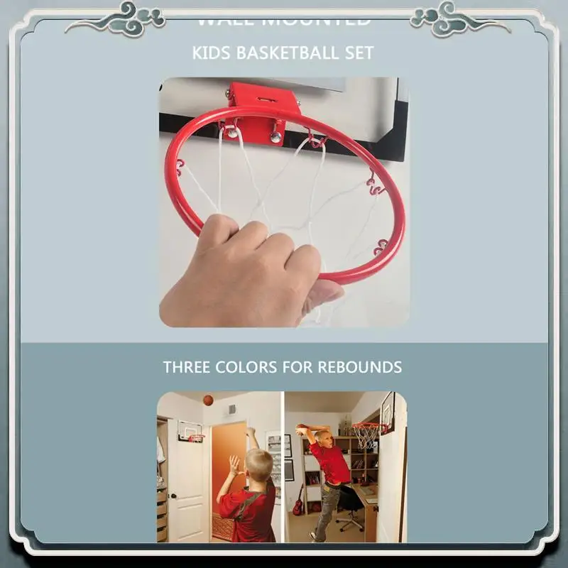 Over The Door Basketball Hoop With Ball For Kids Adults Bedroom Basketball Hoop Office Mini Hoop