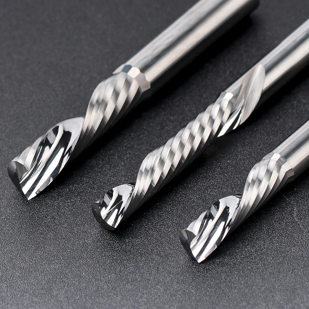 XCAN CNC Router Bit AAA Single Flute Down Cut Spiral End Mill 3.175mm(1/8\') Shank Carbide Milling Cutter for Wood Acrylic PVC