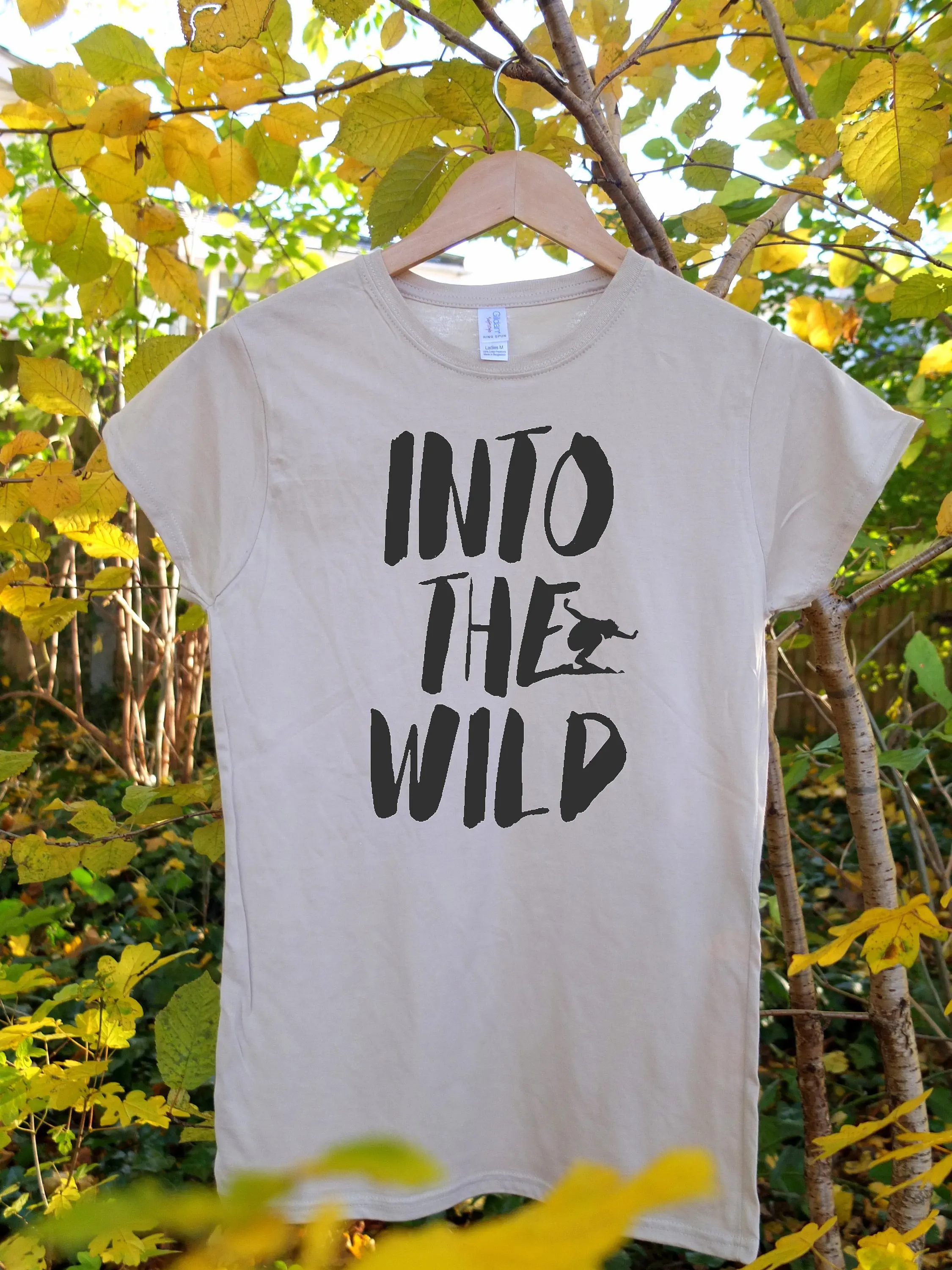 Into the Wild T Shirt Vintage Retro Nature Trip Adventure Ladies Soft style 100 Cotton Slim Fit Perl Jam Music Movie tee to her