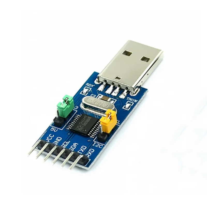 1PCS CH341T 2-in-1 module USB to I2C IIC UART USB to TTL single-chip Microcomputer Serial port Downloader