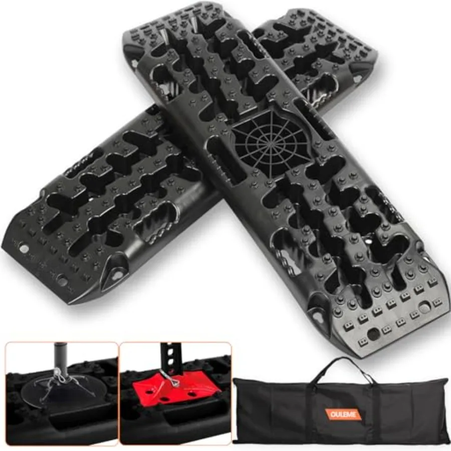 

Off-Road Traction Boards with Jack Lift Base Recovery Board for Sand Mud and Snow Tracks - Tire Traction Pads for RV Truck Jeep