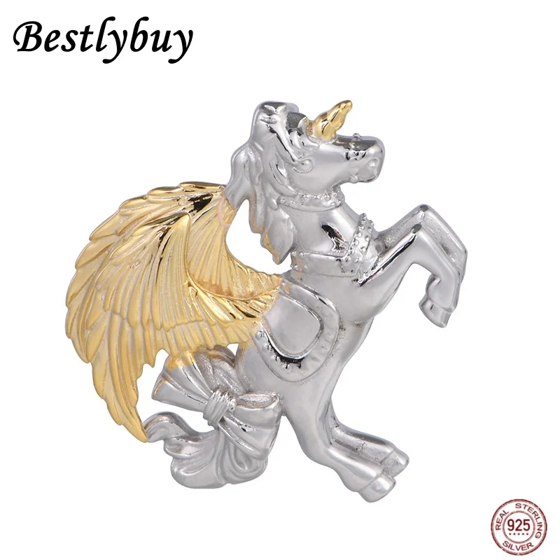 

2025 new S925 Pure Silver Personalized Unicorn Horse Pendant Men's And Women's Retro Creative High-end Jewelry