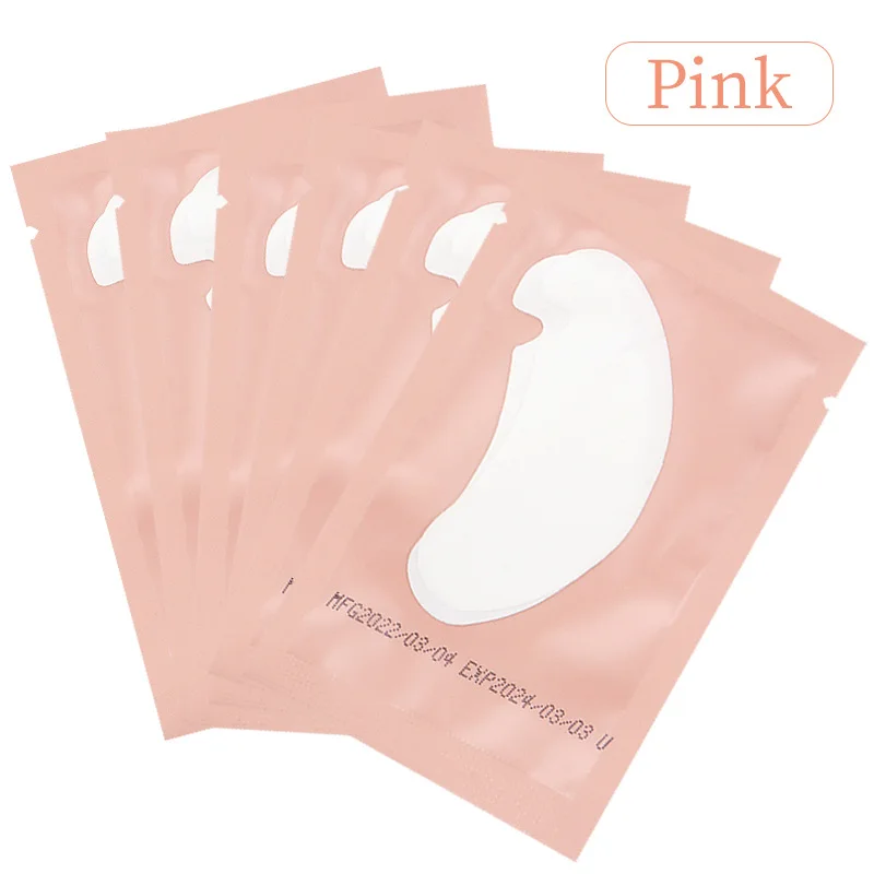 Patchs pour la construction de coussinets pour les yeux en hydrogel, autocollants en papier pour extension de cils, coussinets non pelucheux, fournitures de maquillage, 50 paires