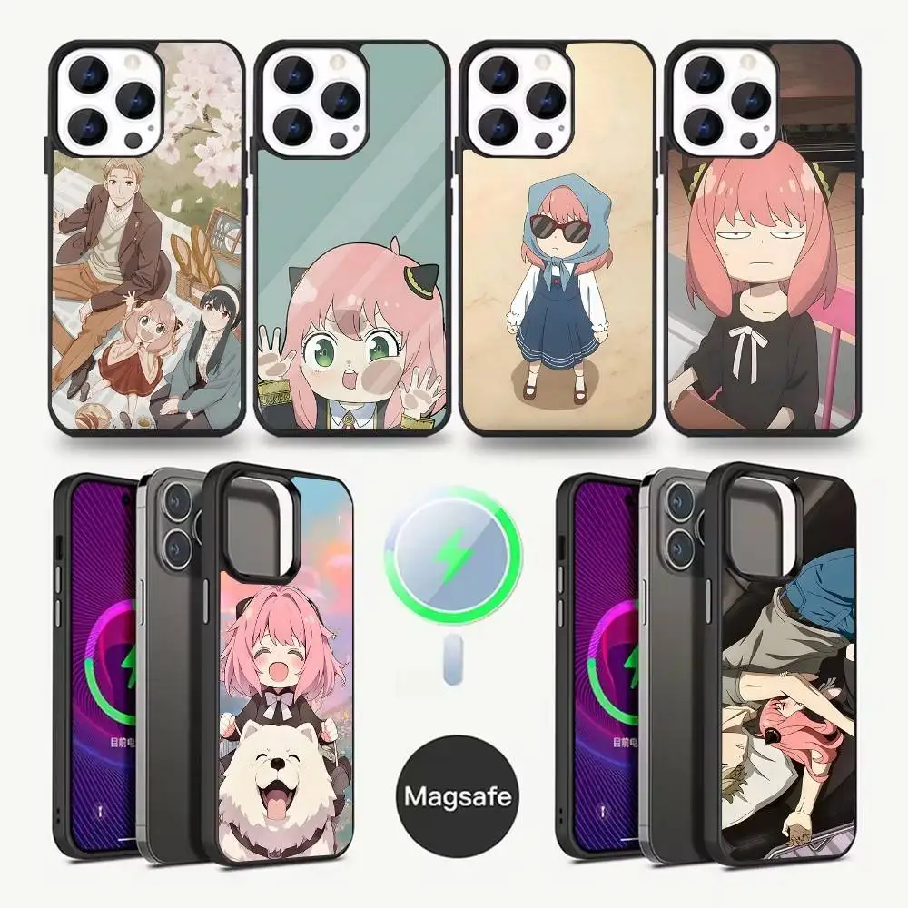 

S-Spy Family Anya Phone Case For iPhone 16,15,14,13,12,11,Pro,Max,Plus,Mini,Magsafe,Magnetic Wireless Charging Case
