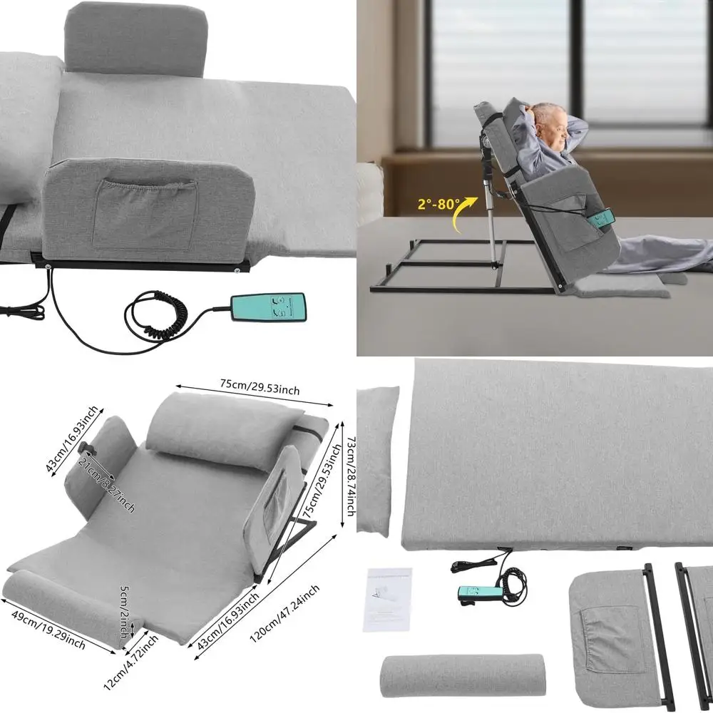 

Электрическая регулируемая кровать, 50 Вт, 2-80 ° Регулируемая подъемная спинка кровати с высокой несущей способностью, электрическая вспомогательная спинка, электропривод