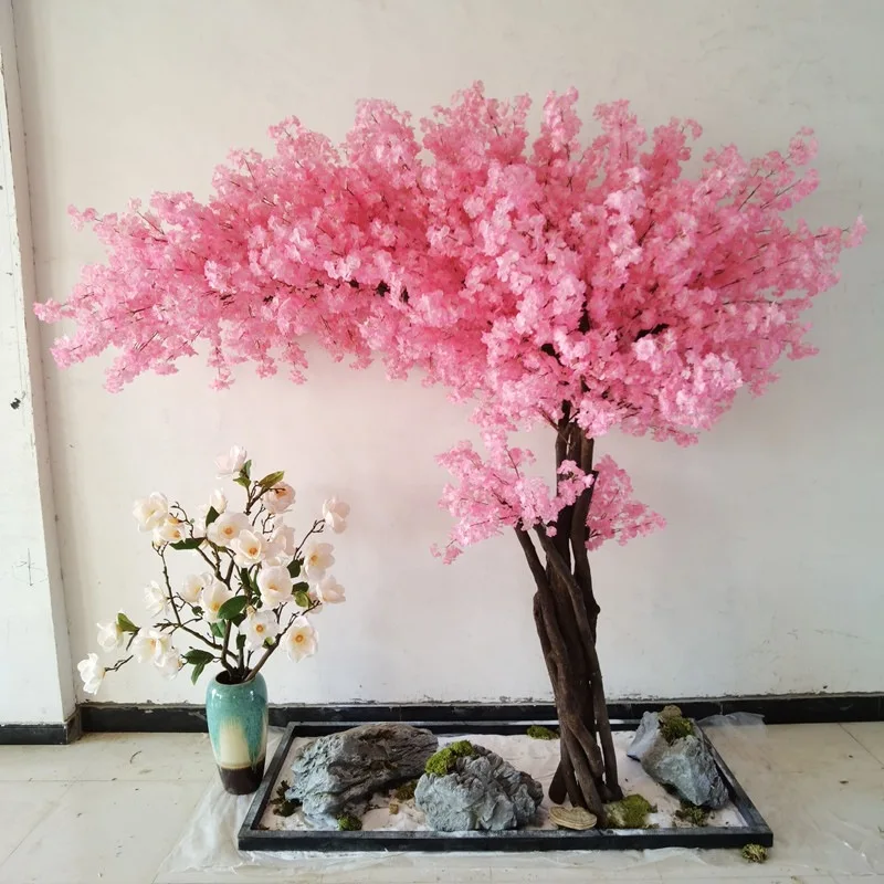 

Simulation cherry blossom peach tree New Year wish fake tree indoor wedding hotel film and television drama decoration prop