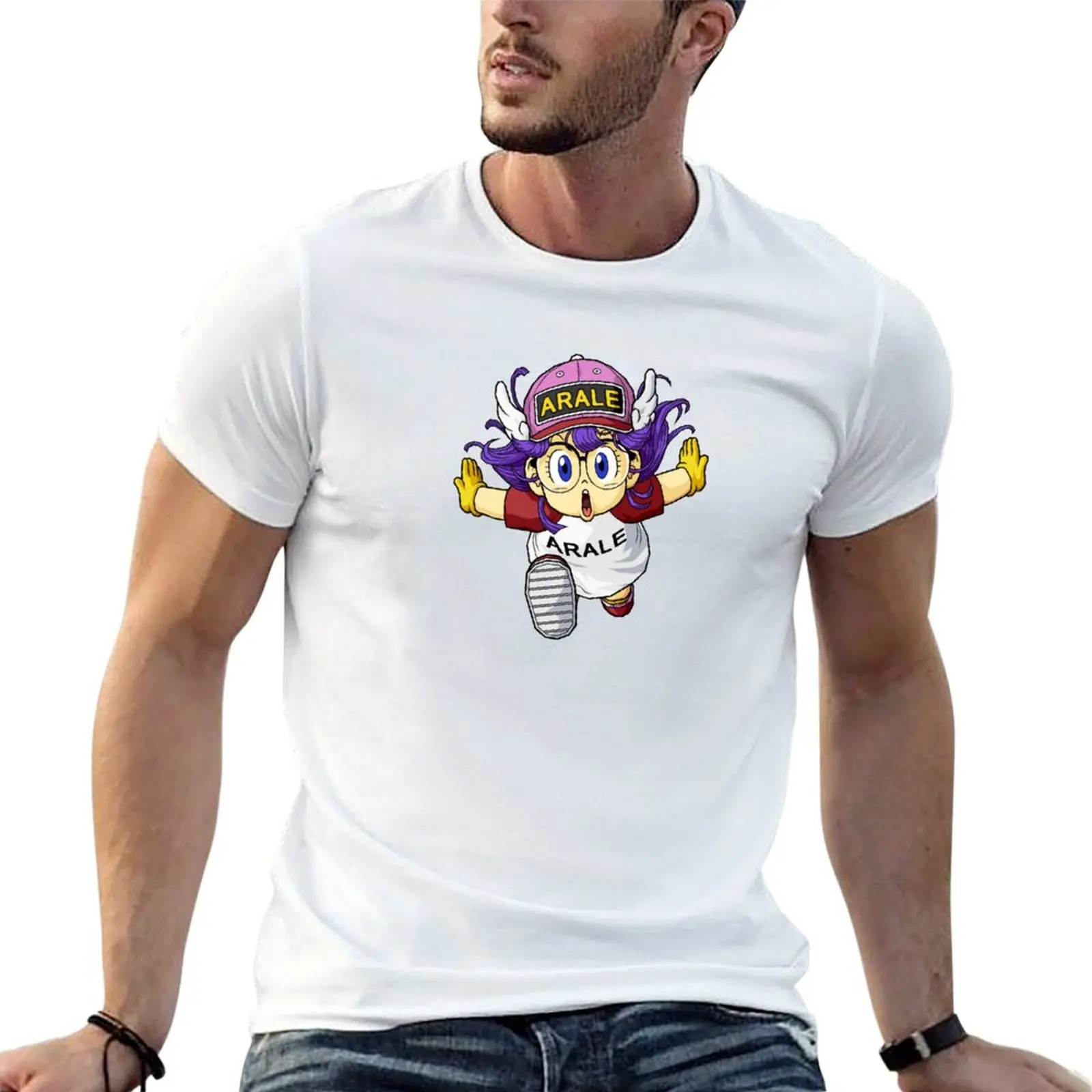 Arale Run T-Shirt Retro Graphic Print T-Shirt