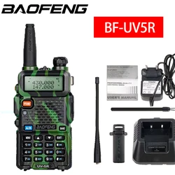 Baofeng-UV-5R Camuflagem Dual Band Walkie Talkie, Two-Way Rádio, de mão, longo alcance, Walkie Talkie, Dual-Segmento