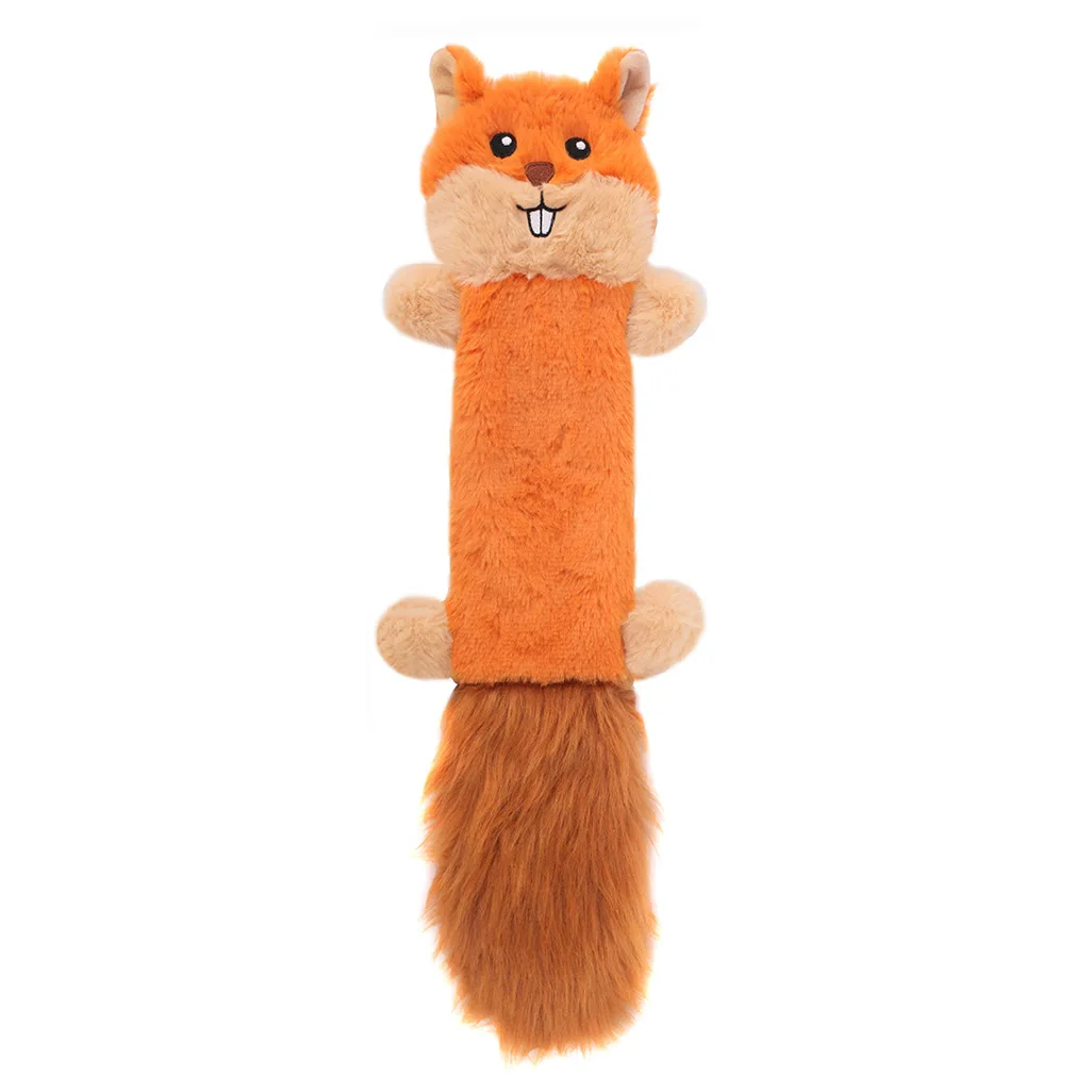 Dog Plush Toy Plush And Unfilled Animal Skins Squeak And Make Noise Squirrel Toys Sound Interactive Dog Toys Fleece Squeak Toys