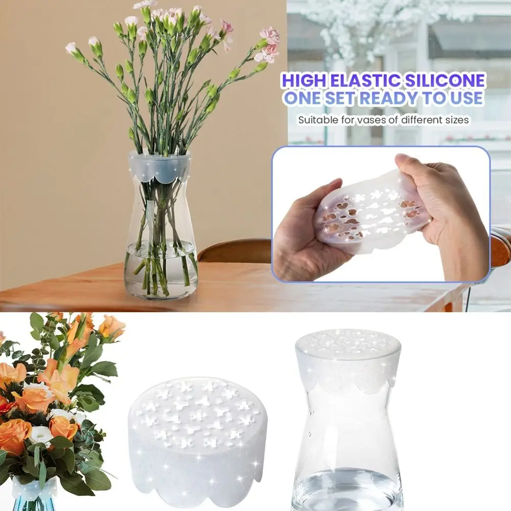 DIY Arrangement Holder Spiral Ikebana Stem Holder Flower Arrangements Supplies Self-sticking Clear Spiral Bouquet Holder