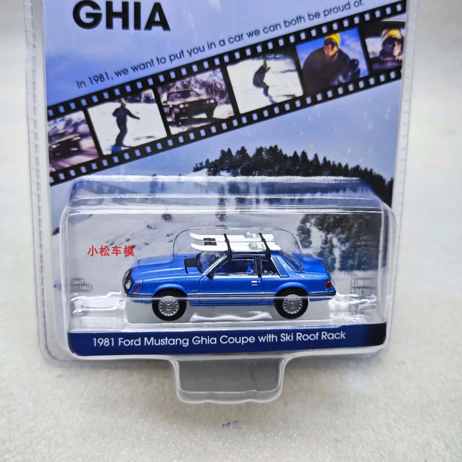 Greenlight 1:64 1981 Ford Mustang Ghia Coupe Liga Modelo Carro Mini Série Simulação Brinquedo Presente das Crianças