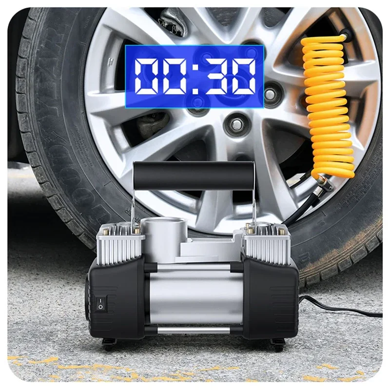 300PSI Portable Car Air Compressor 12V High Pressure Inflator Pump Power with LED Inflator for Auto Car Motorcycles Bicycles