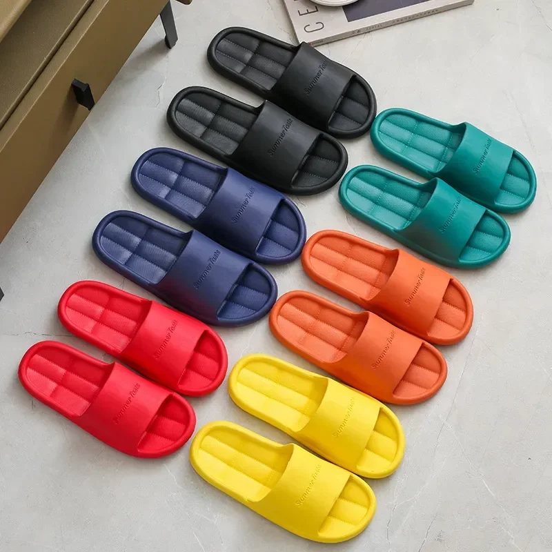 Men And Women Super Soft Eva Thick Platform Slides Minimalist And Comfortable Indoor Bathroom Non Slip Slippers Women Slippers