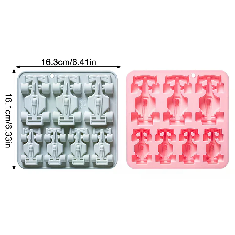 7 Cavity Racing Car Silicone Mold 3d Kart Mousse Fondant Chocolate Mould Ice Grid Epoxy Baking Resin Mold Cake Decorating Tools