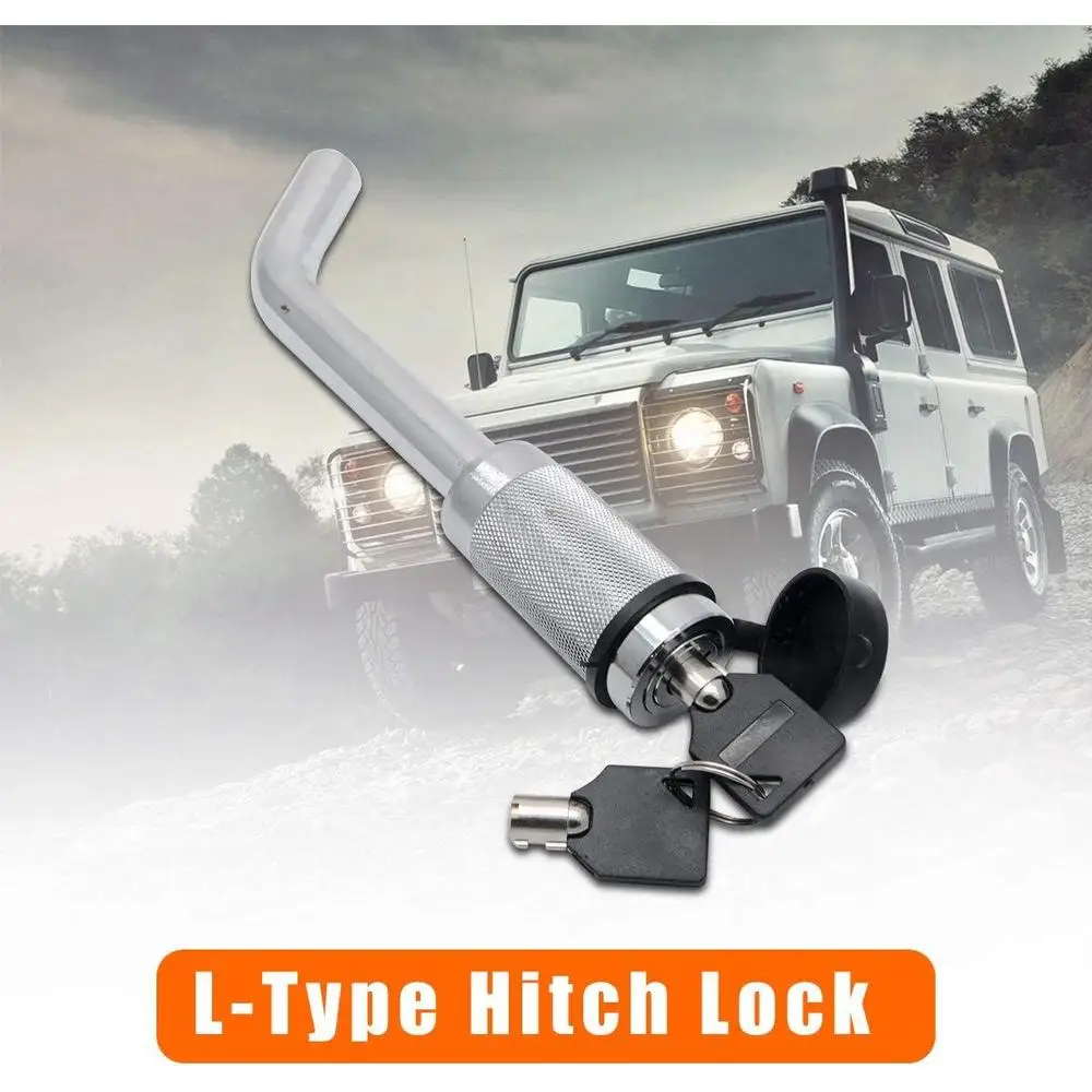L-Type Hitch Lock Waterproof Hitch Pin Lock Removable Trailer Ball Mount 1/2