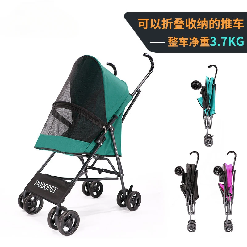 Imagem -02 - Instalação- Portátil Pet Cart Cachorro Gato Teddy Out Cart Coleção Rápida Dog Walking Cart