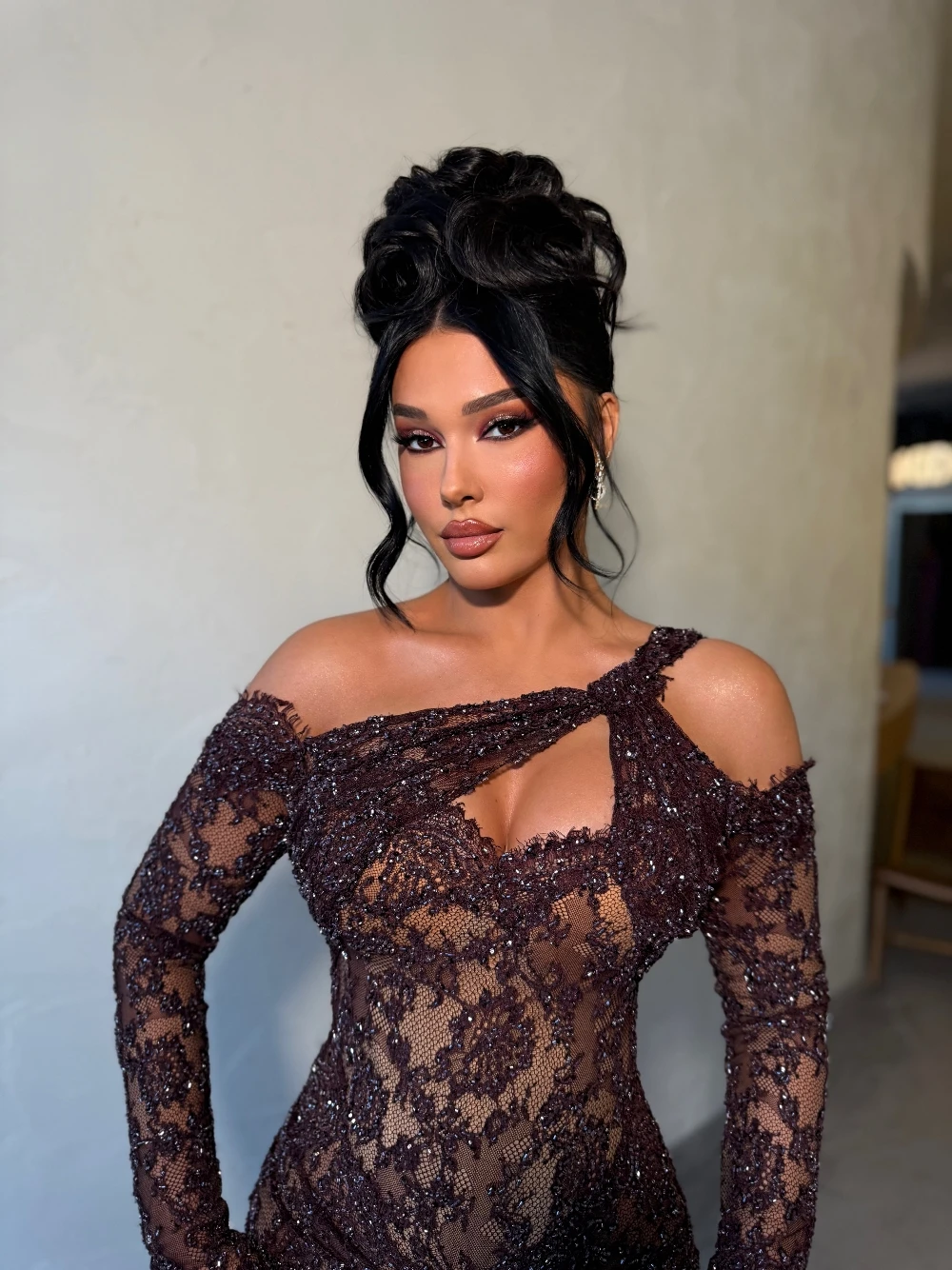 أنيقة غنية غير المتكافئة العنق مخصص الحفلة الراقصة حساسة مطرز مثير مساء اللباس المبهر حورية البحر ملابس وصول جديدة #2