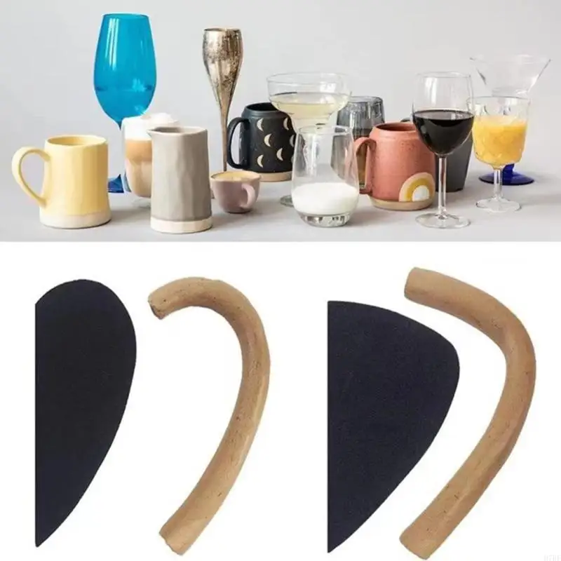 H7BF 12-Pieces Pottery Mug Handle Molds Set for Clay Mug Handle Forms Mug Handle Making Pottery Molds, Various Sizes & Shapes