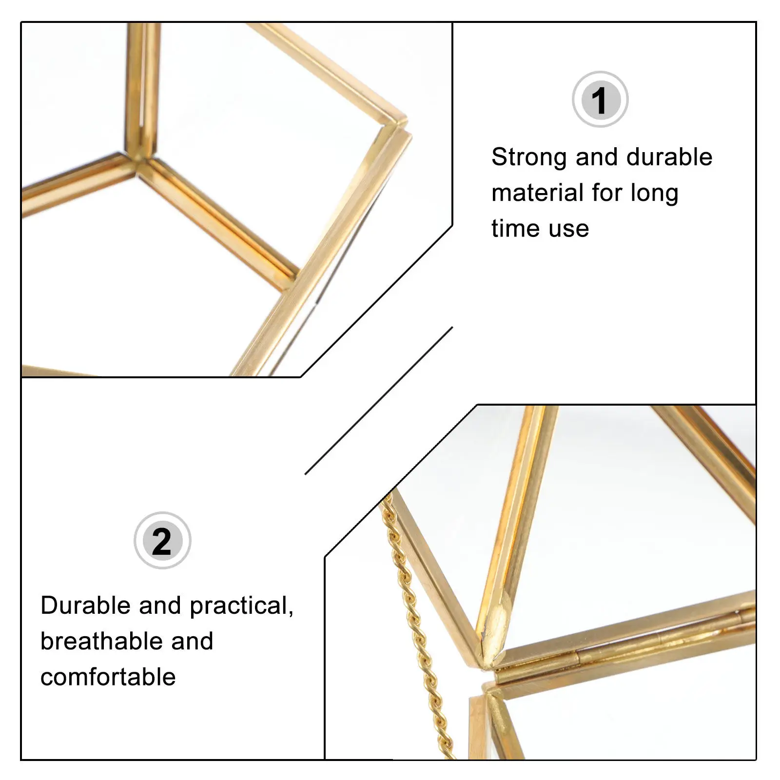 

1 шт. металлическая шкатулка для украшений со стеклянной крышкой, изысканные материалы, тонкая работа, отличный подарок для мамы, девушки, дочери