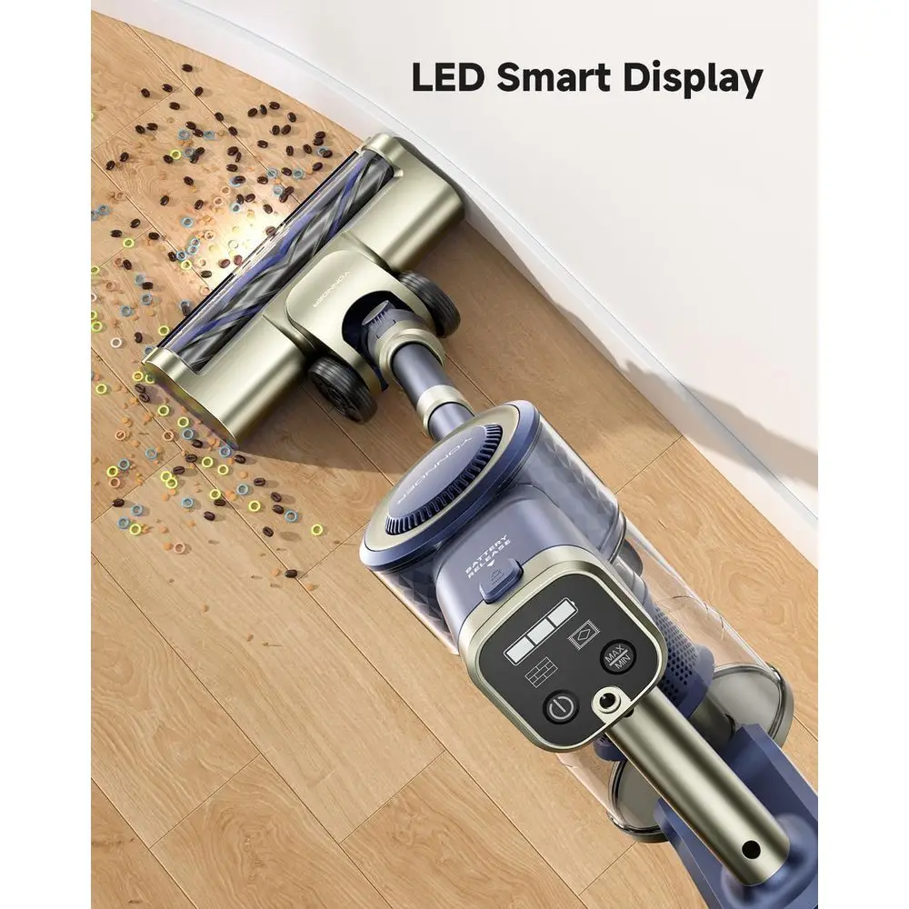 Potente aspiradora inalámbrica 6 en 1, succión de 46KPA, batería desmontable, filtración de 6 etapas, Ideal para el hogar, depilación de mascotas
