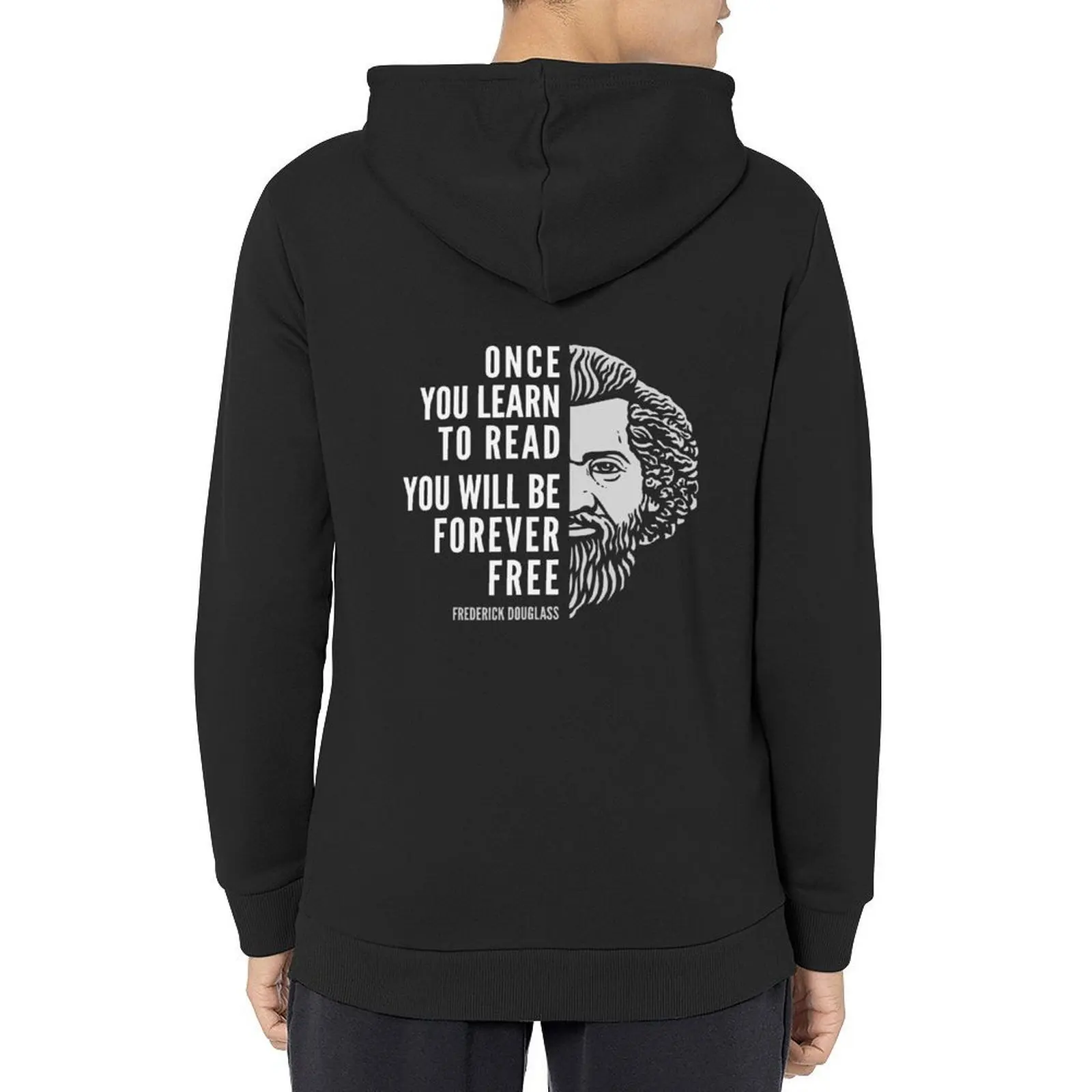 

Frederick Douglass Inspirational Quote: Once You Learn To Read Hoodie men's winter sweater men's coat autumn men's hoodies