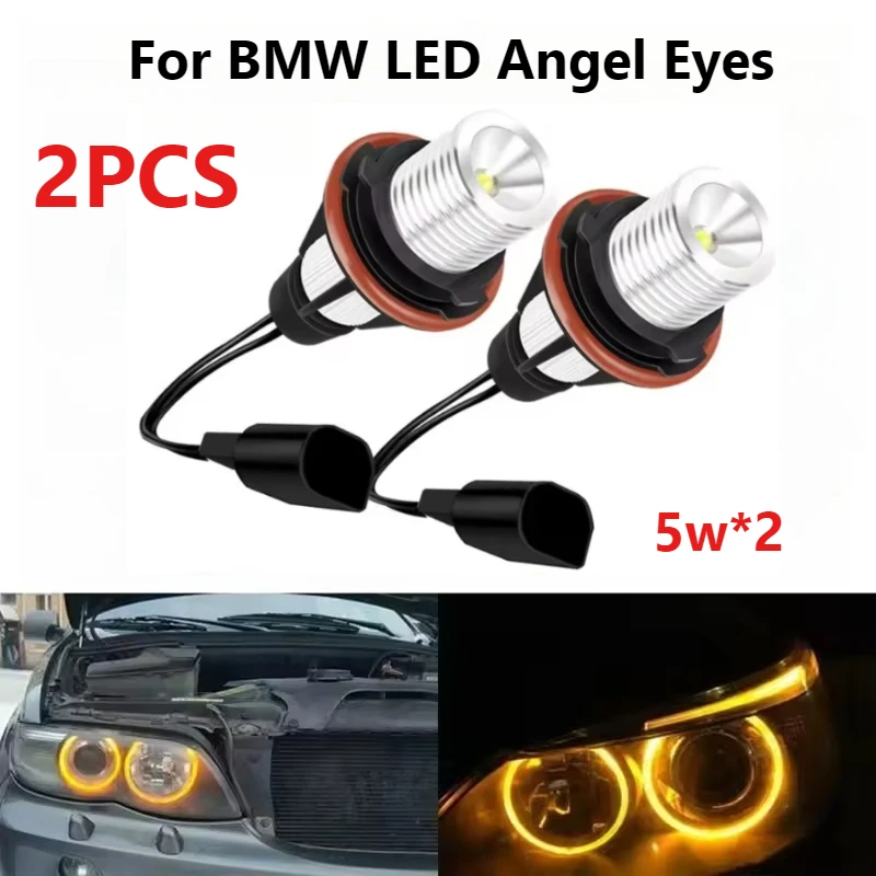 2PCS Car Modification Lights Suitable for BMW Angel Eye Position Lamp Bulbs, Single 5W LED Car Light, Compatible with BMW E87