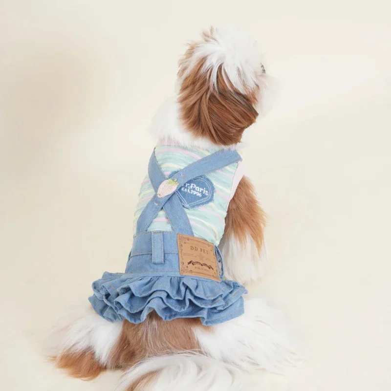 Summer Pug Dog Clothes French Bulldog Dress Puppy Yorkshire Pomeranian Poodle Bichon Maltese Schnauzer Pet Clothing Apparel