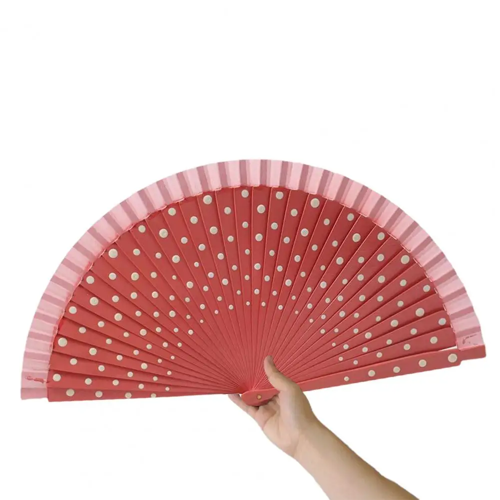 Dancing Fan Long-lasting Decorative Fan Multicolor Decoration  Practical Dot Print Dancing Fan