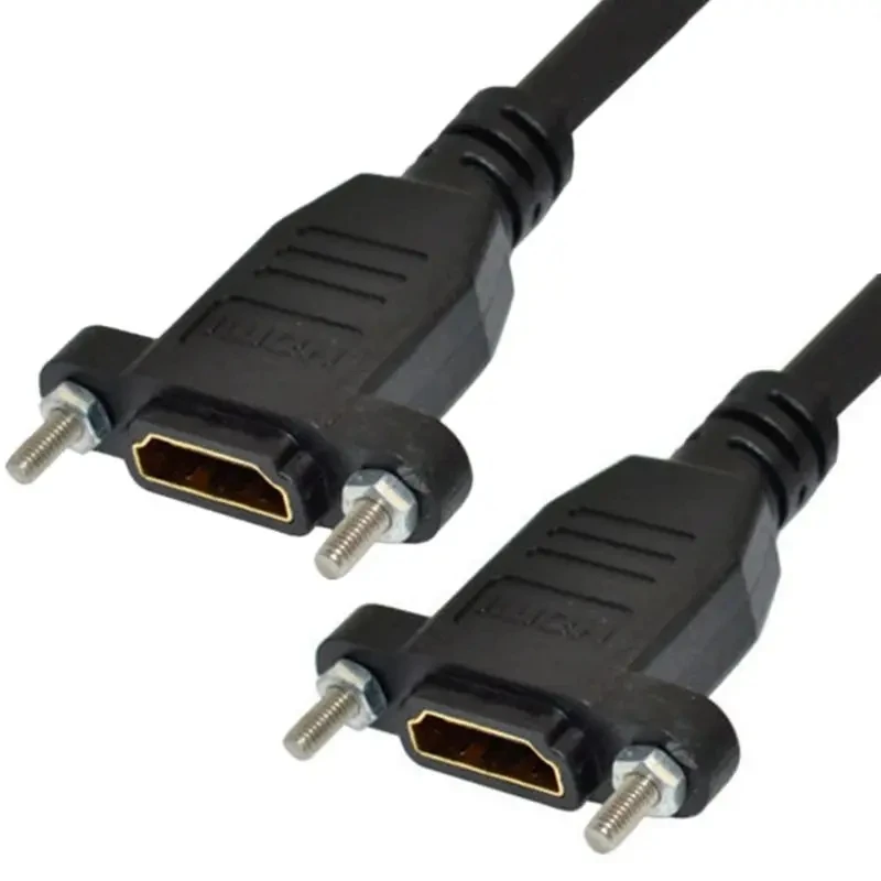 HDMI Compatible Male To Female 4K * 24 High-Definition Cable Extension Cable With Screw Hole Panel Cable 2.0 Version 60HZ